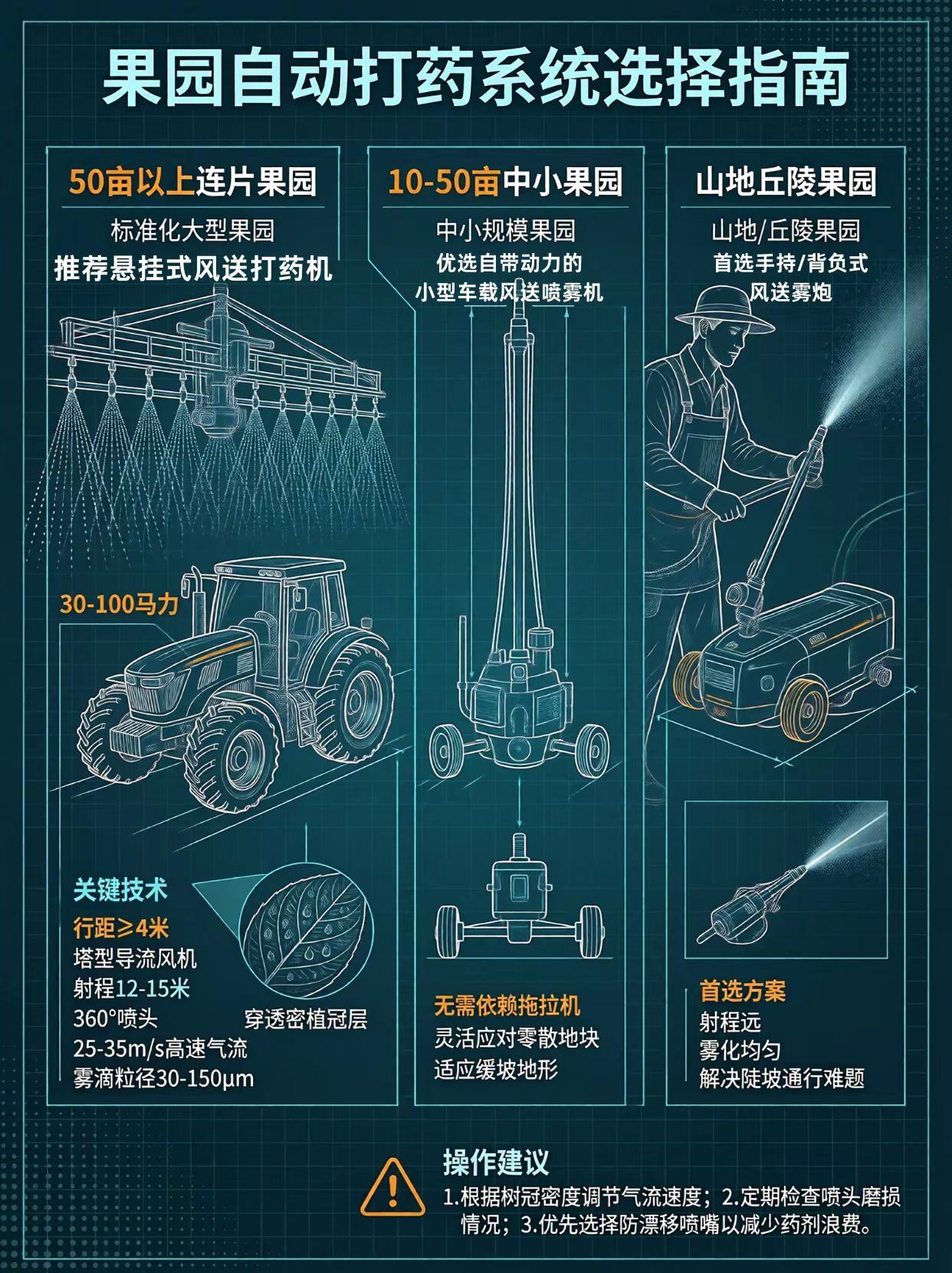 果园自动打药自动滴灌系统选择指南！。果园管理 自动打药