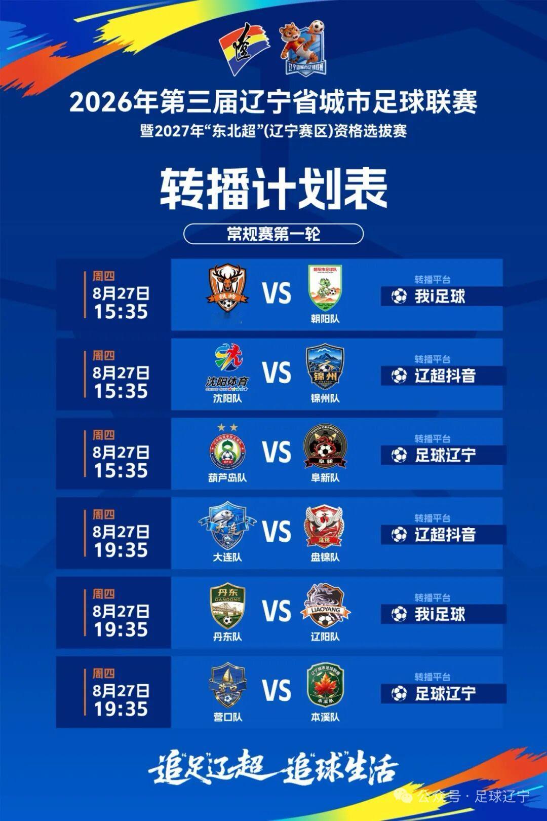 明天开始看辽超 ​​​