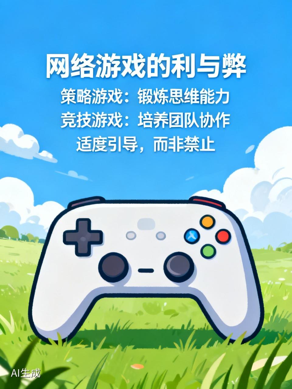 我认为不应禁止孩子玩网络游戏。网络游戏并非如洪水猛兽般可怕，它存在诸多积极之处。
