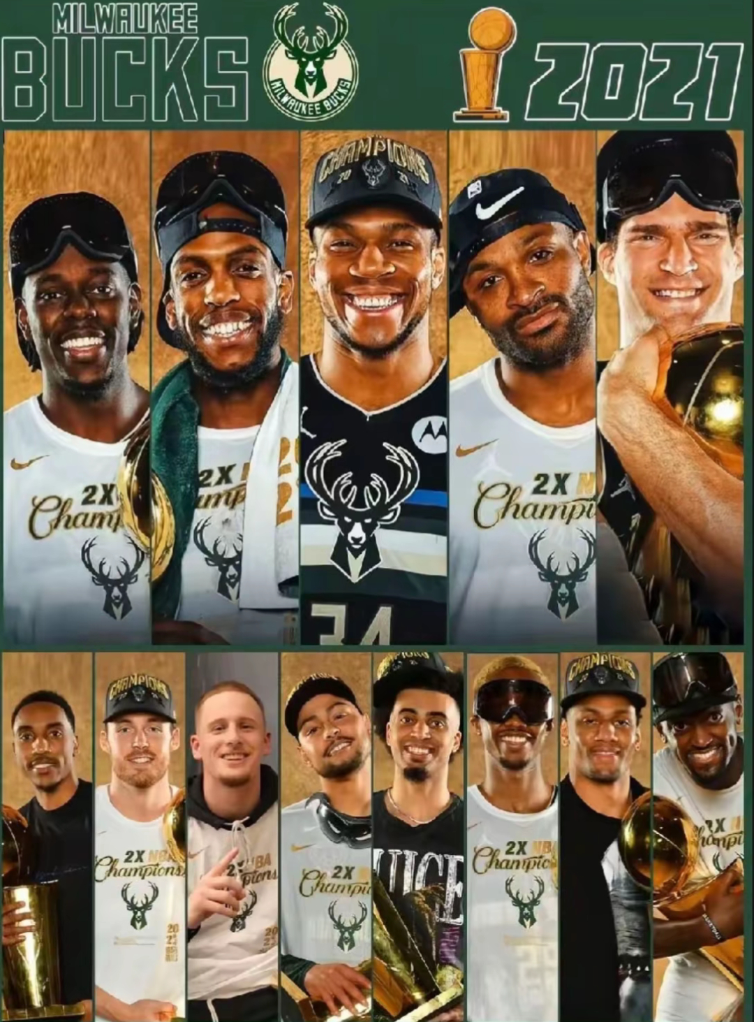 字母哥赴热火NBA2020-2021赛季雄鹿队夺冠班底全部离队后字母哥时代的雄鹿