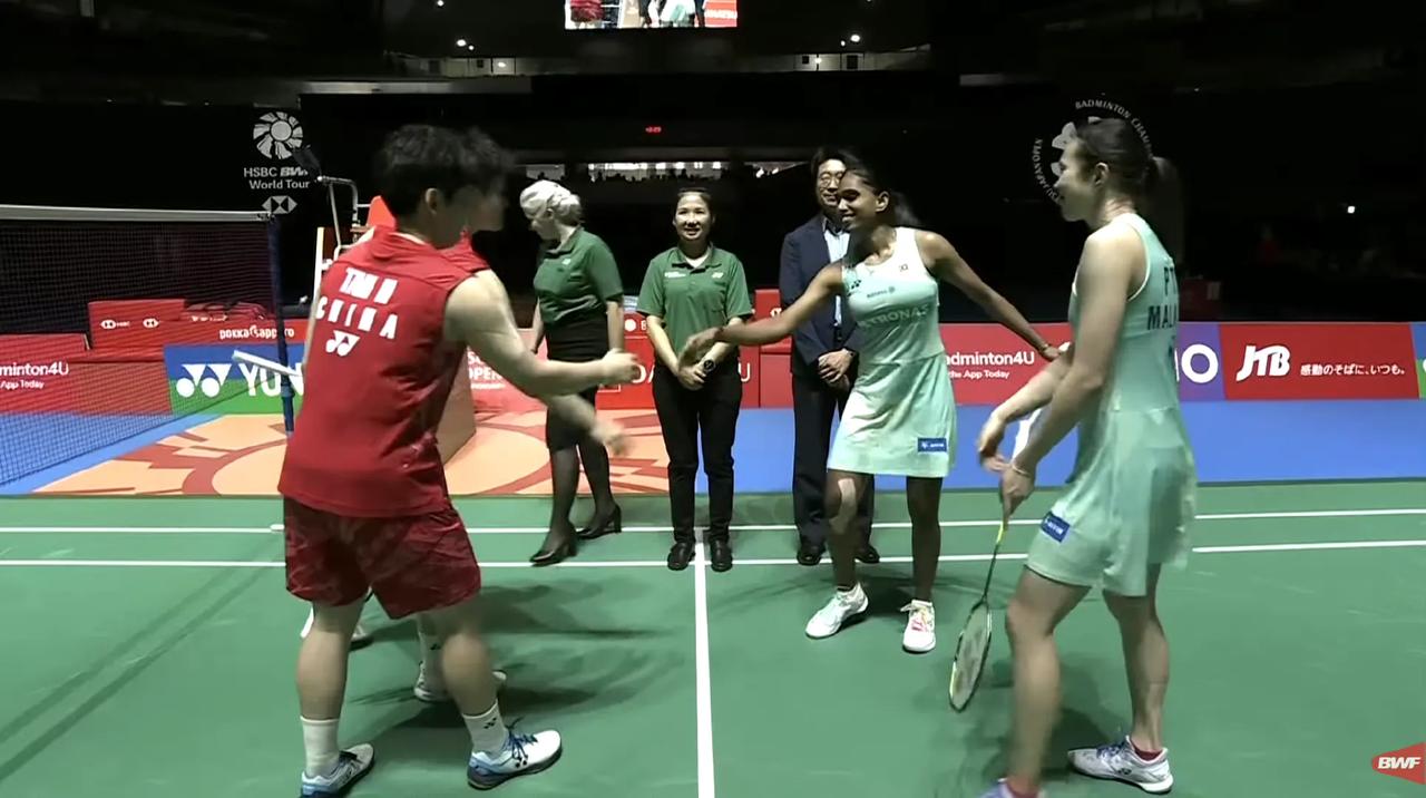 刘圣书/谭宁🇨🇳 vs 🇲🇾陈康乐/蒂娜！
日本羽毛球公开赛这个出场仪式