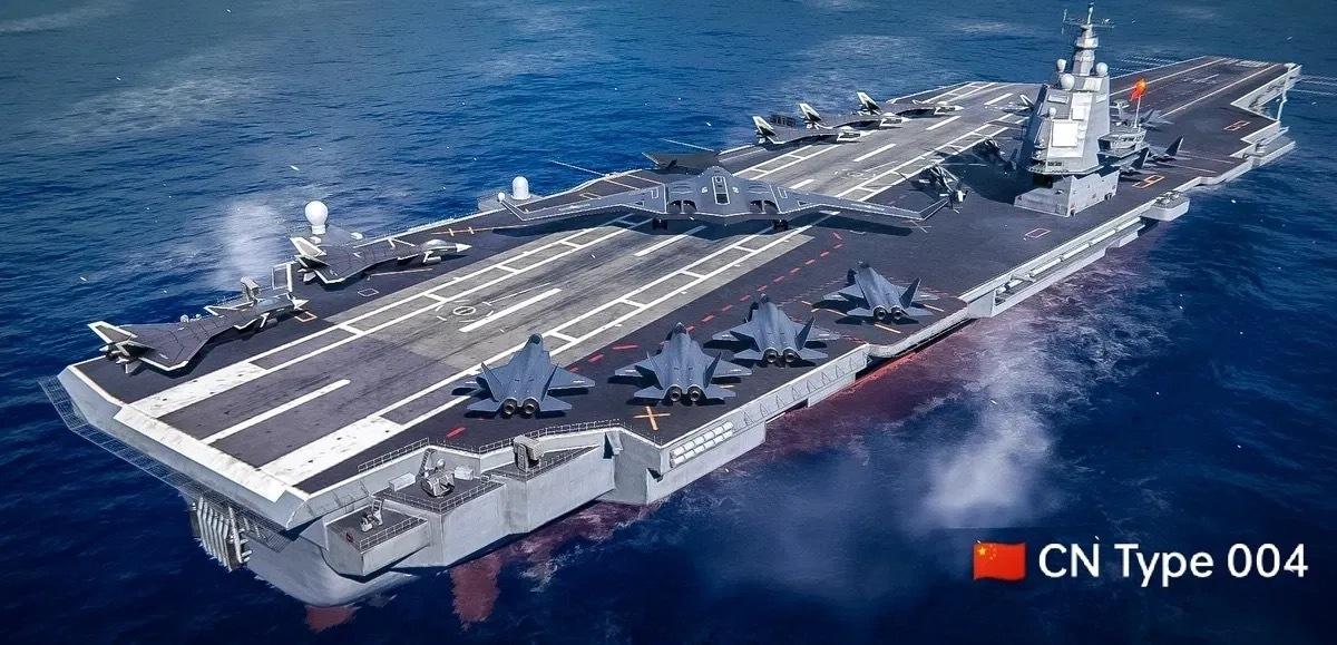 据美国《warrior maven》网站报道，中国新型004型“超级航母”或将搭