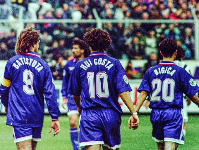 【老照片】 意甲联赛 Gabriel Batistuta, Rui Costa 