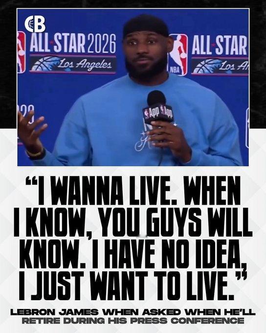 又是这些无脑记者！前面追着问世界组“詹姆斯退役会哭吗？”现在又问詹姆斯什么时候退