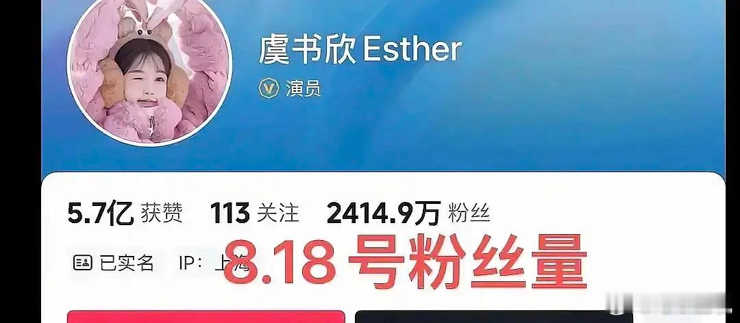 虞书欣dy真的掉粉200w了[允悲][允悲]默不出声可能还会继续掉 ​​​