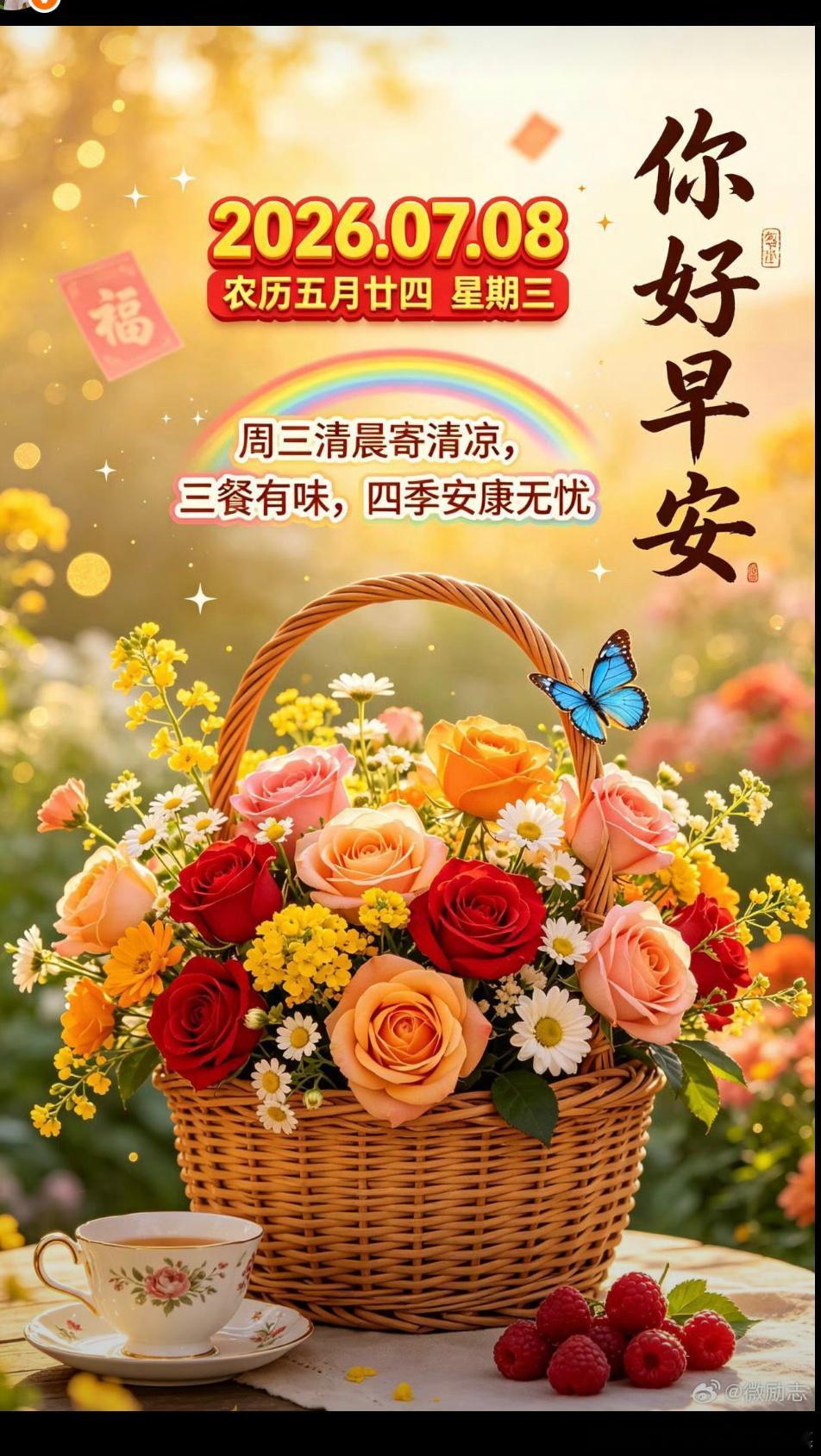 新的一天又开始啦，别辜负清晨的阳光，也别辜负努力的自己。不用急着追赶谁，一步一步