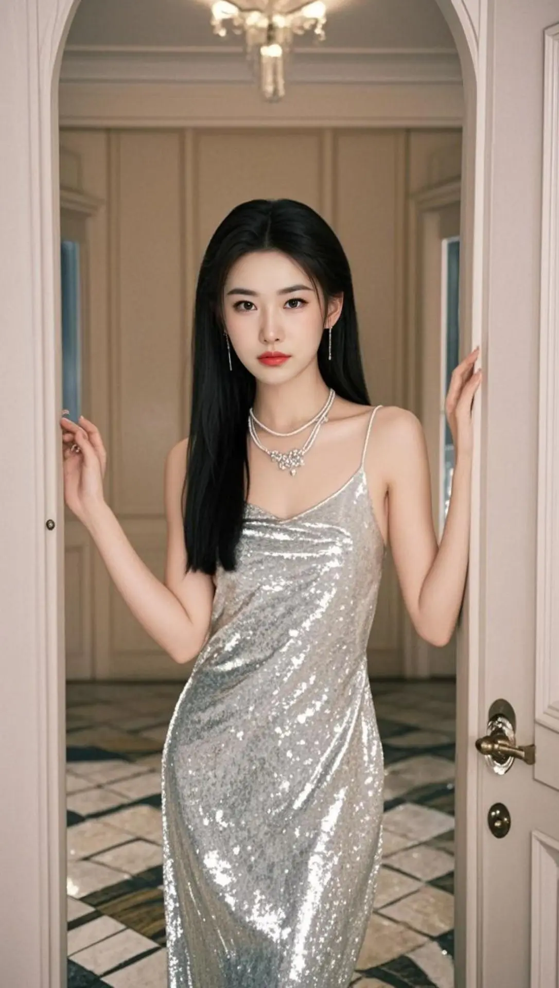 AI亮片裙写真 ai创作