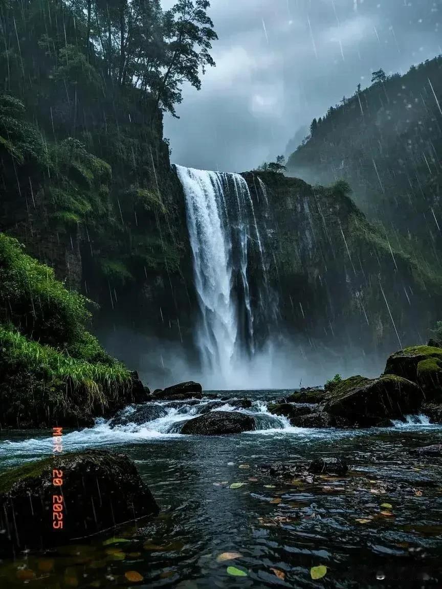 烟雨峡谷，梦幻之境
阴雨天的峡谷，仿若一幅绝美的水墨画卷。
沿着蜿蜒的小径前行，