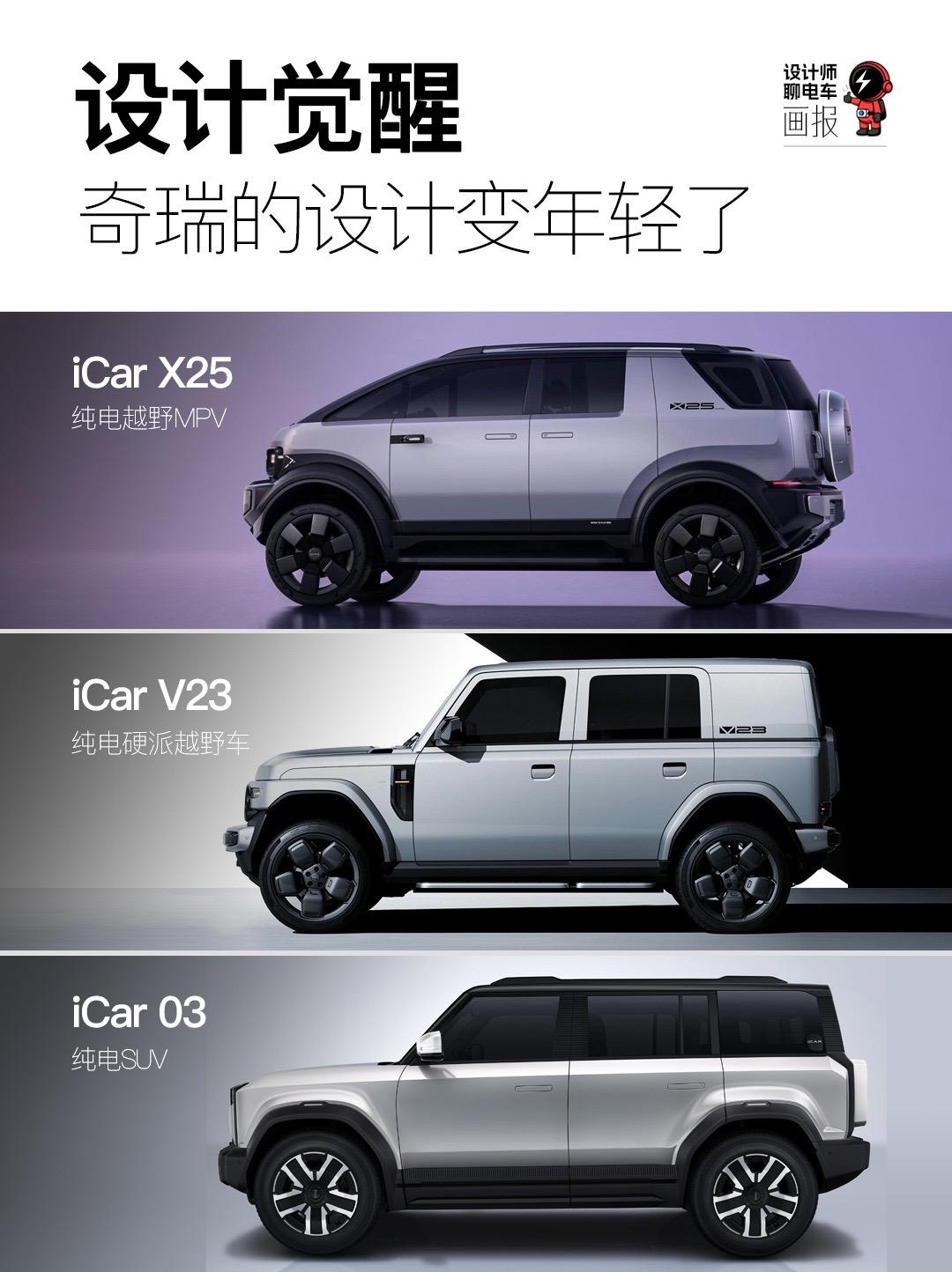 奇瑞的设计觉醒。最近奇瑞旗下新能源品牌iCar连发两款新车 外观设计都让人眼前一亮 你觉得好看吗