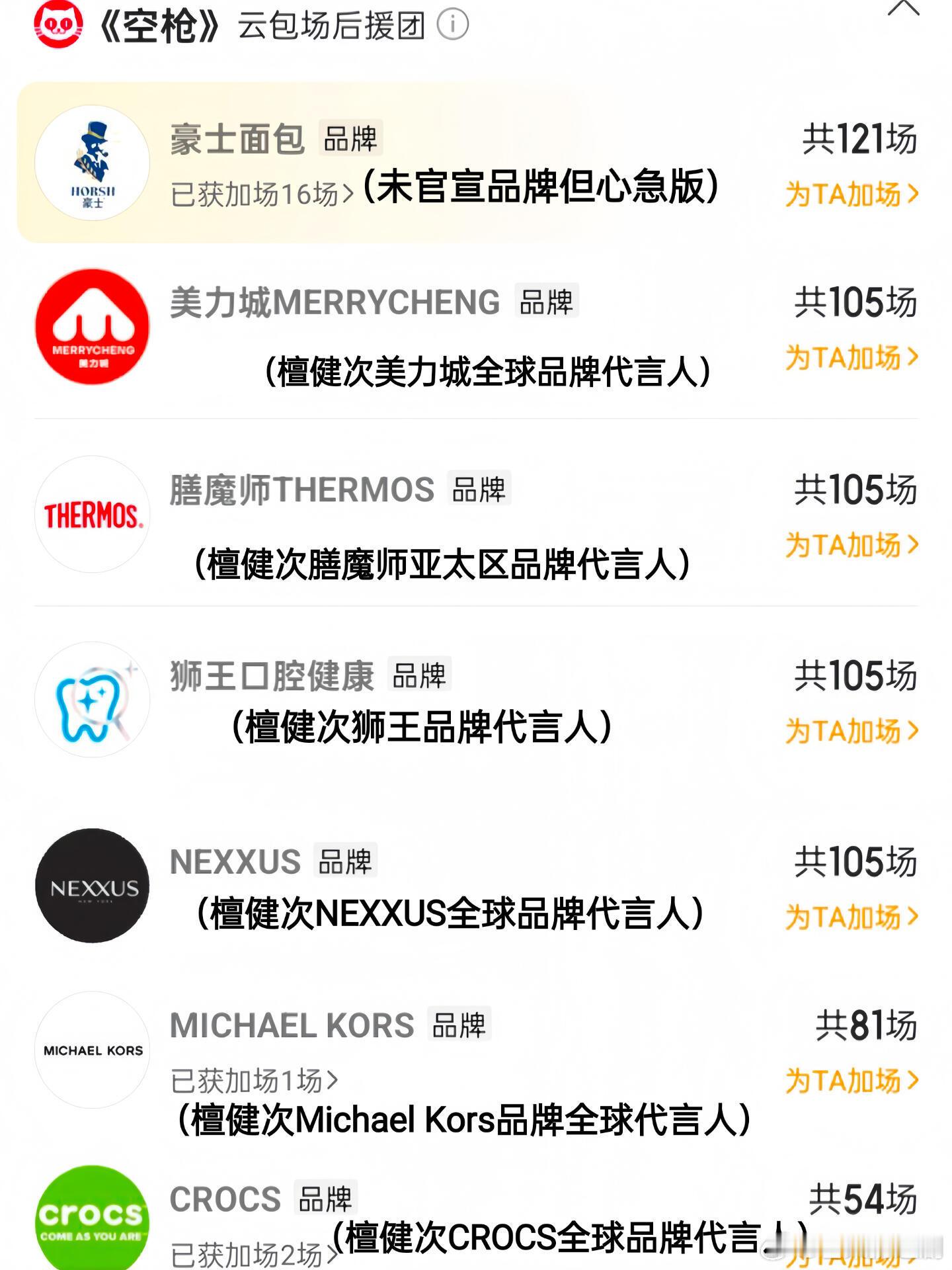 檀健次自带票房，除了云包场拉动近13万人领票，其代言已有14个品牌已包场新电影《