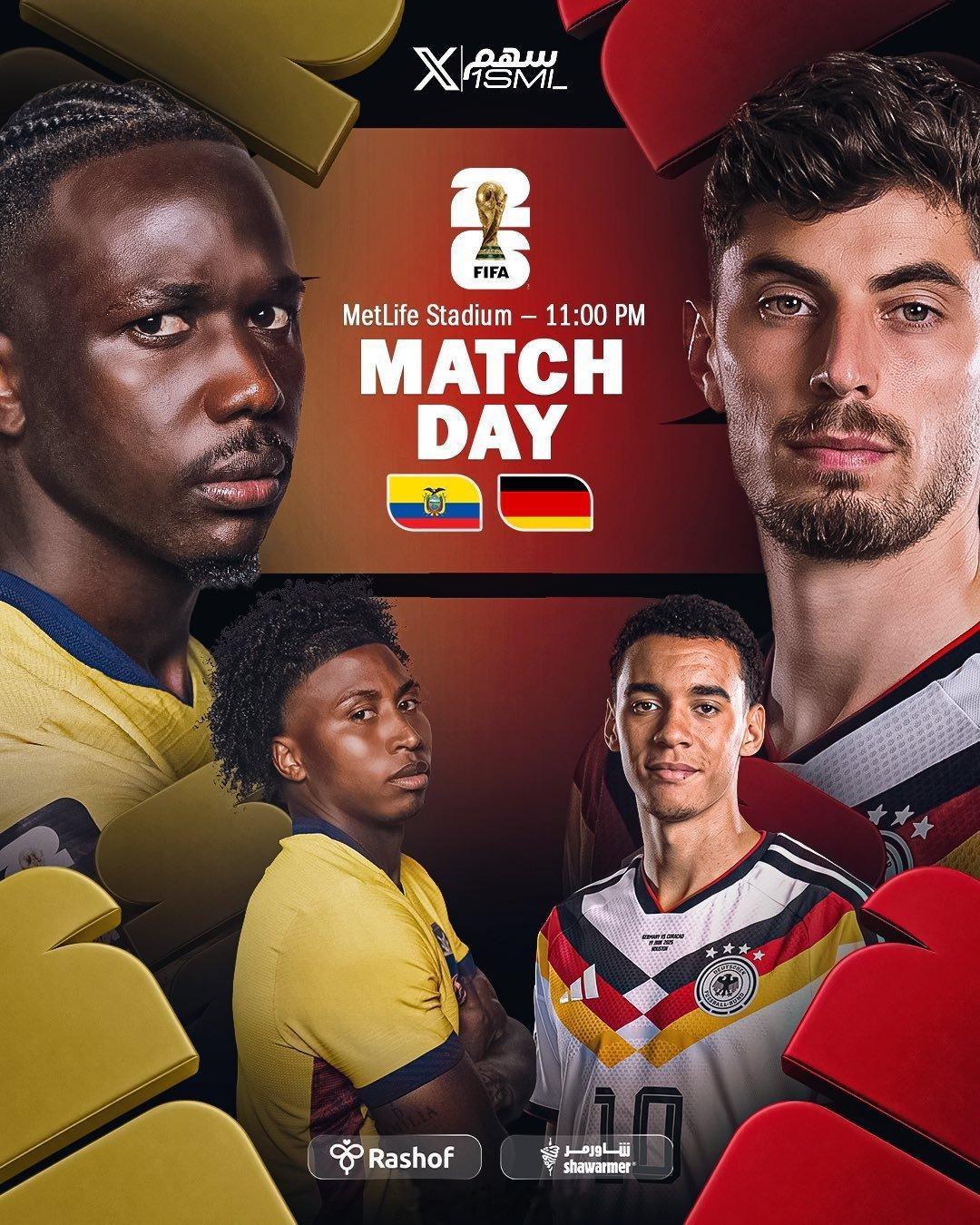 【世界杯开场哨 厄瓜多尔vs德国】北京时间6月26日凌晨4:00，世界杯E组末轮
