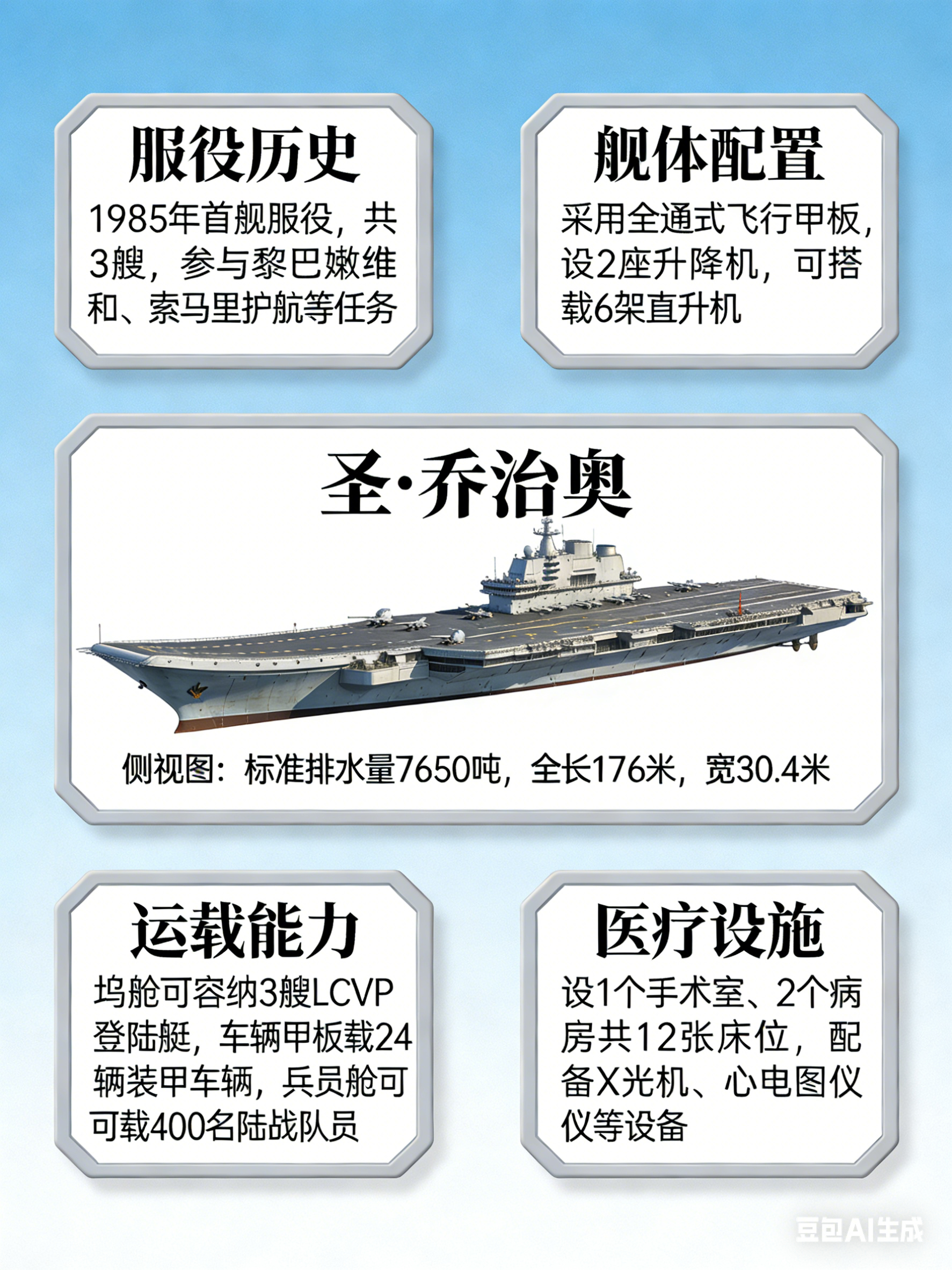 军事ai新视野 意大利 “圣・乔治奥” 级两栖攻击舰“圣·乔治奥”（San Gi