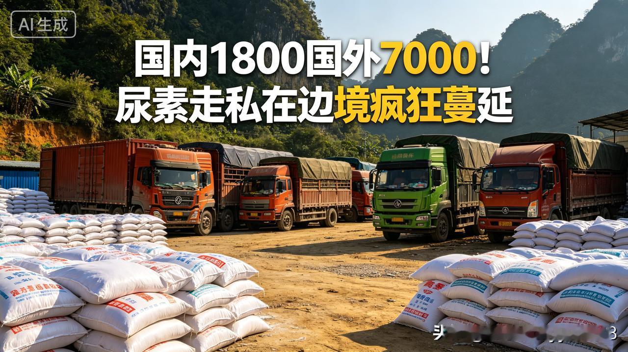 离谱的差价已经拦不住了，同款尿素国内一吨只要一千八，海外直接卖到七千，暴利诱惑之