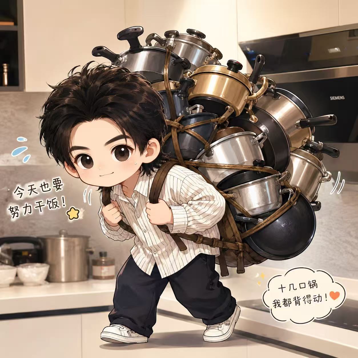 云旗 锅有点沉所以晚上吃什么