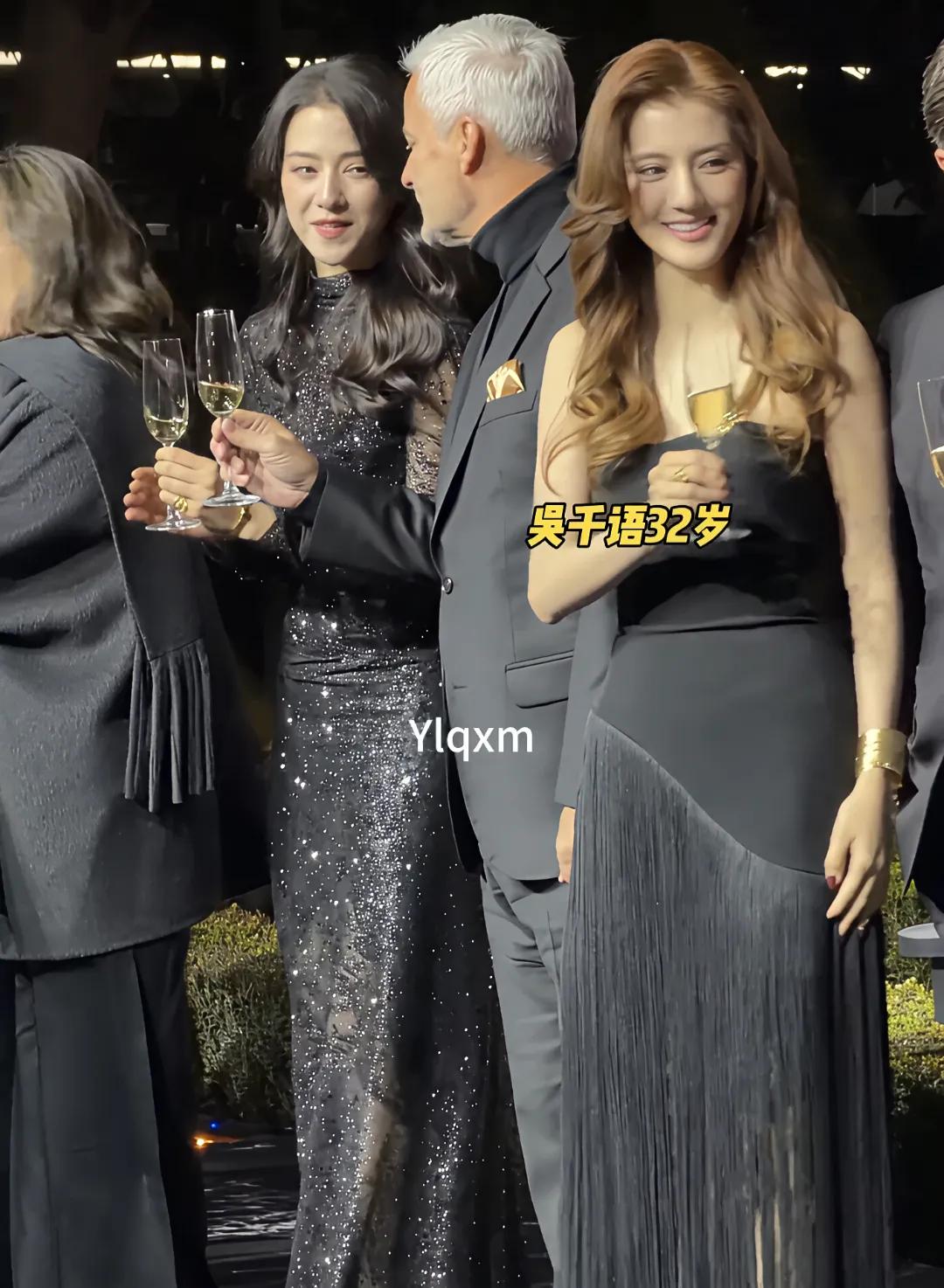 果然是外国人更容易显老。
娜然和吴千语两大天然美女，两人相差5岁，身高、身材不相