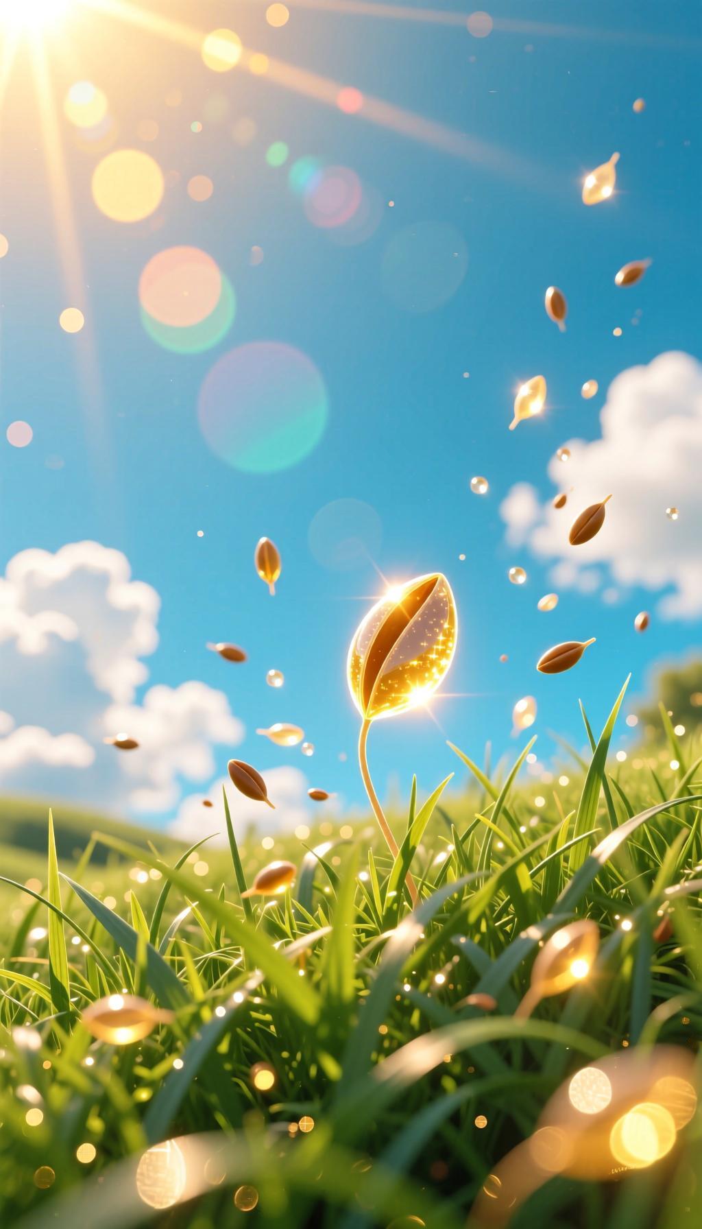 阳光是一粒温暖的种子，驱散笼罩在我内心世界的寒冷的同时我也在蜕变，同样我也在渐渐