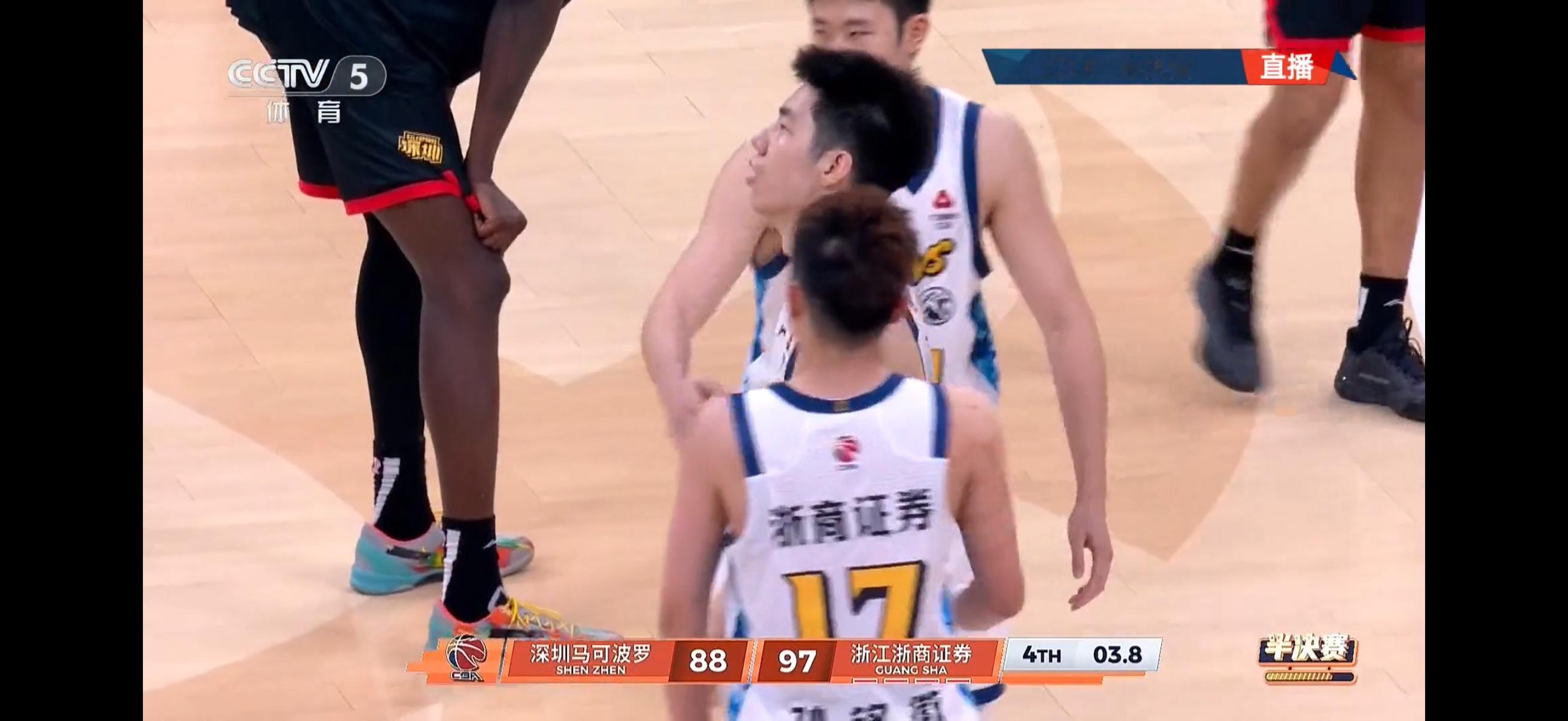 CBA【上海久事男篮与浙江广厦男篮会师CBA总决赛】CBA半决赛G4：深圳男篮上