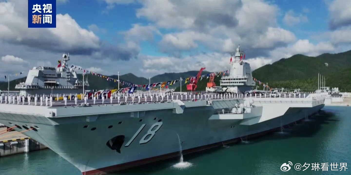 中国三航母体系协同进阶。作为中国首艘电磁弹射型航空母舰，福建舰入列后首次海上实兵