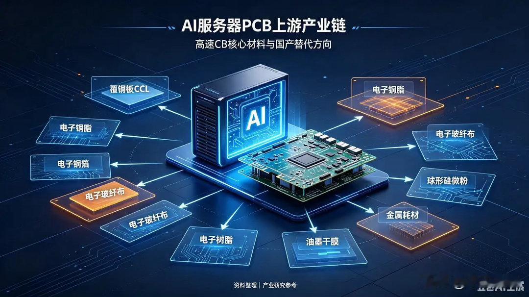 AI服务器PCB上游全产业链梳理，细分龙头一次性整理全AI算力需求爆发，高速PC