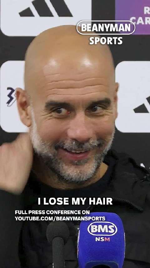 曼城5-4险胜富勒姆，瓜帅赛后称头发掉光
曼城5-4险胜富勒姆的比赛堪称疯狂，曼