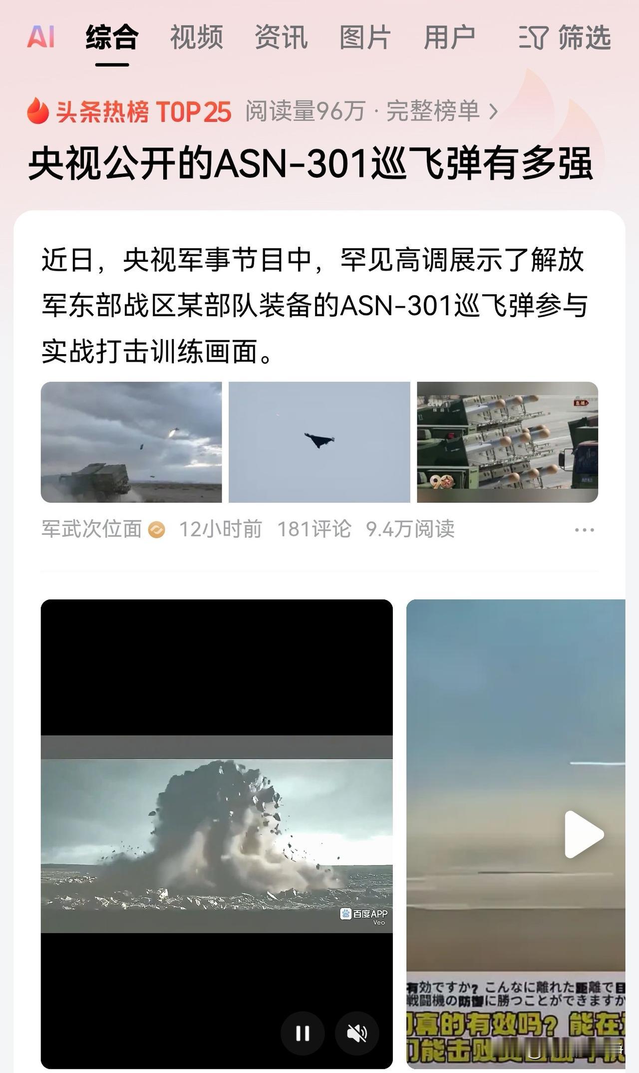 中国版的小摩托终于出场了，代号ASN-301巡飞弹。
大家可以看外形，基本上和伊
