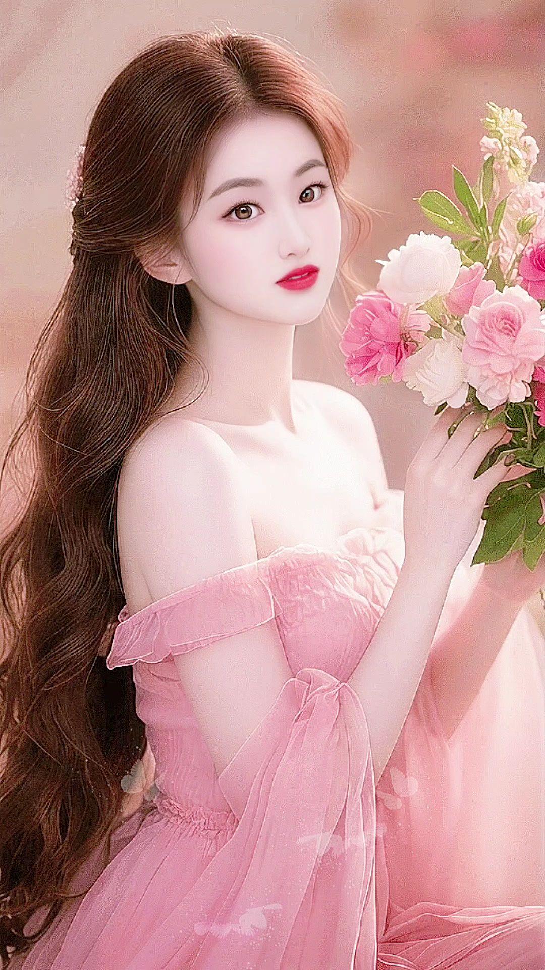 鲜花照片氛围感 花与少女 美出温柔感 清纯甜美 温柔待余生