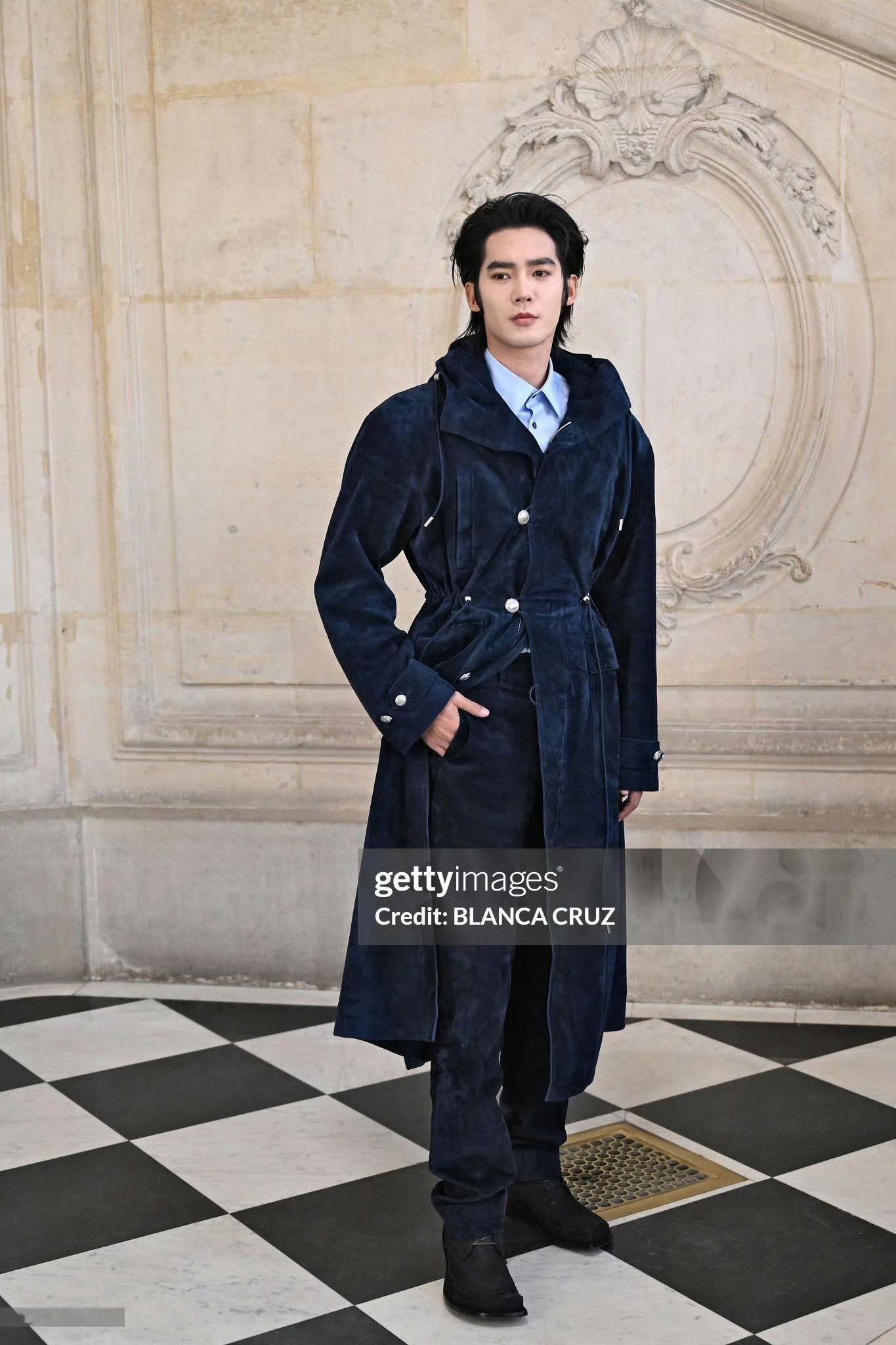 于适 今日 Dior大秀 现场Getty Images 生图，没别的！就是硬朗英