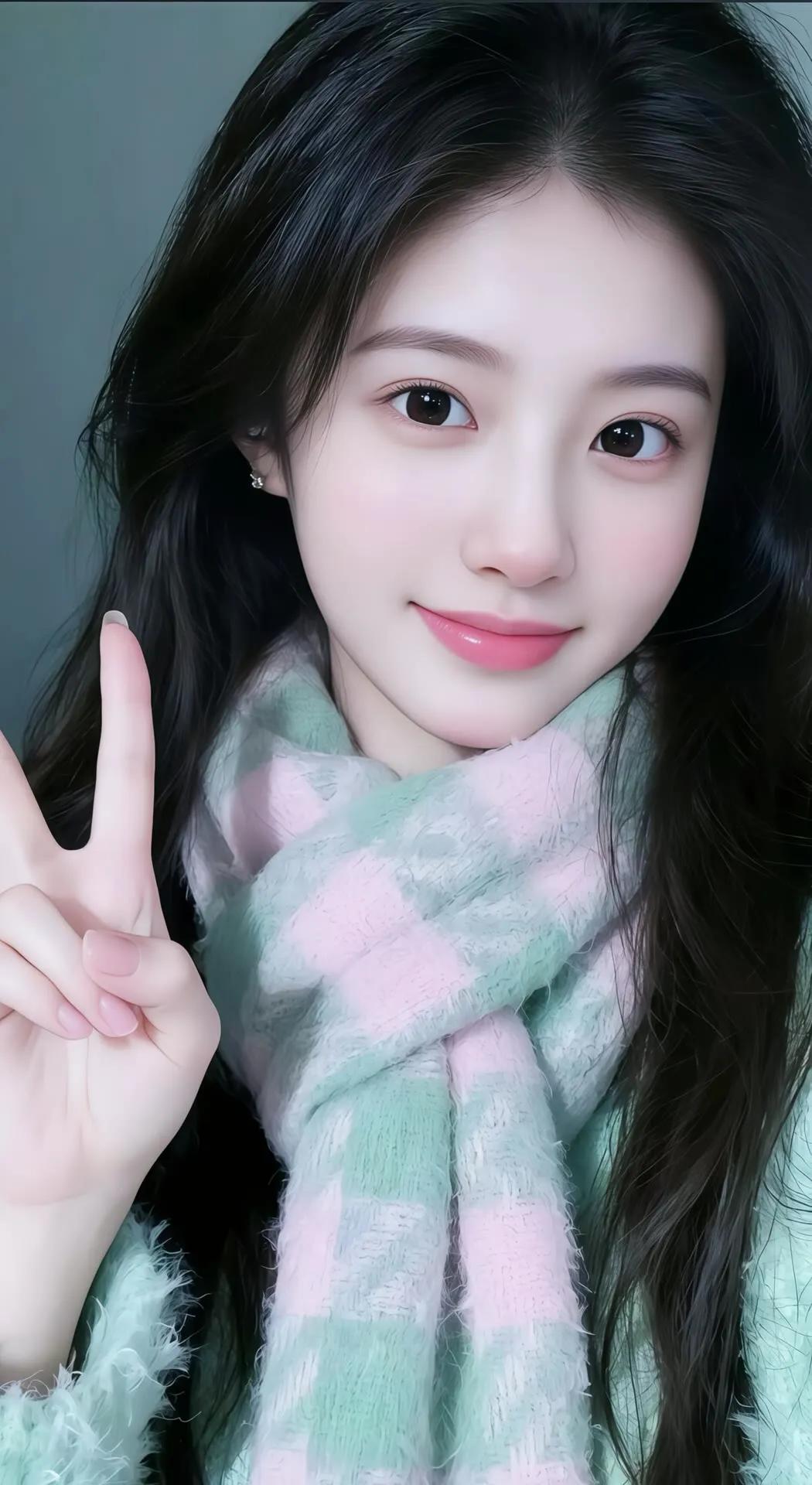 春风拂面笑，花影映人娇气质美女  清纯甜美