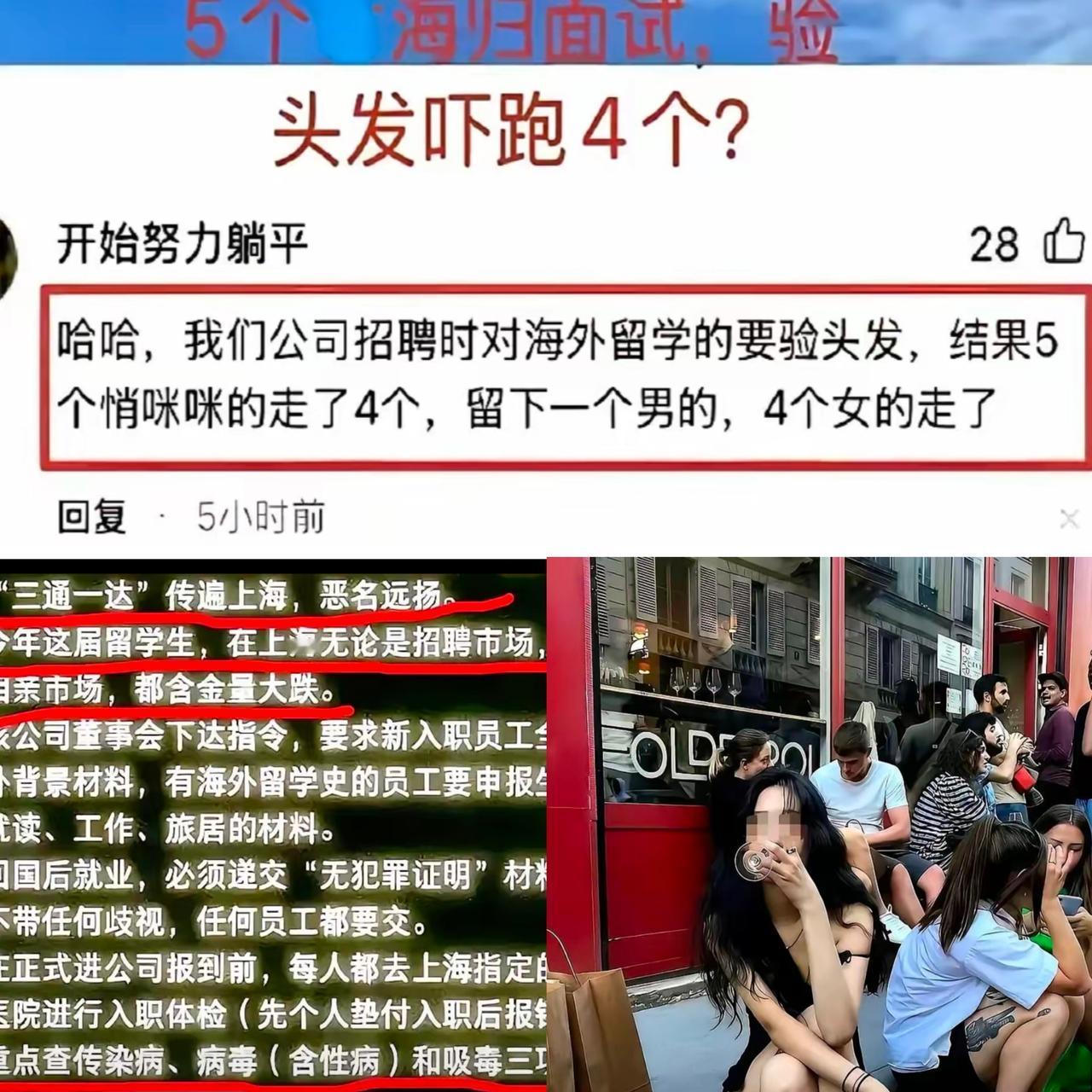 没想到海归的“审判日”真的来了，
一根头发竟成了求职路上的生死关，
头发验毒的操