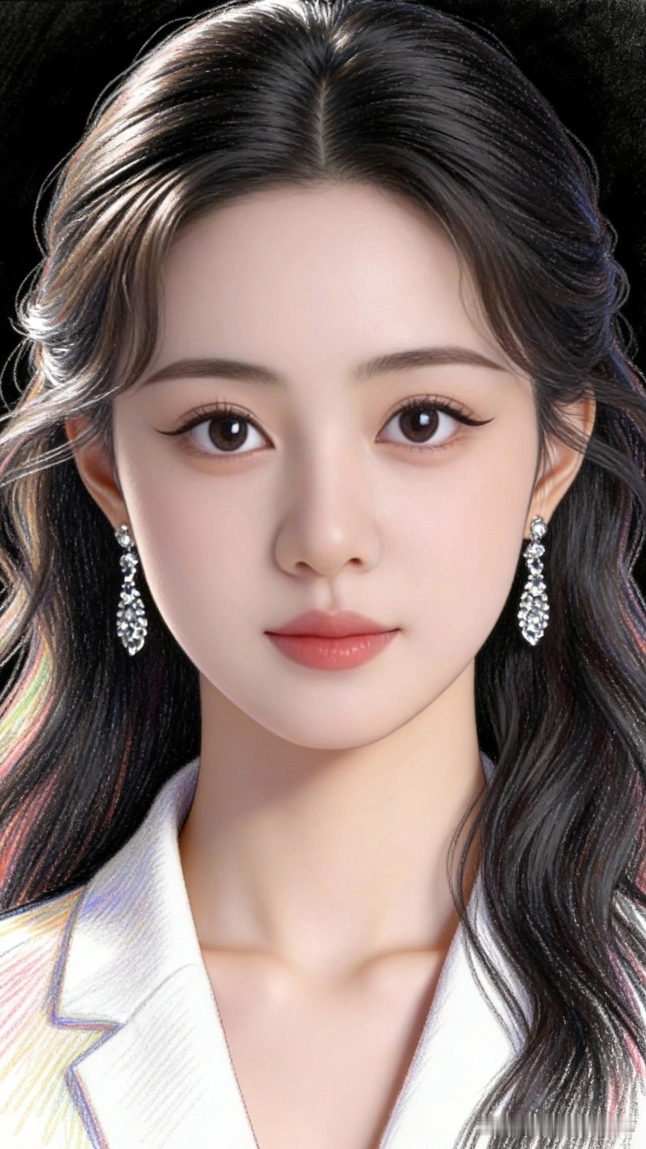 玉颜如花，倾国倾城。你心中的美女啥模样 梦幻少女，温柔可人，闪闪发光的耳环，甜美