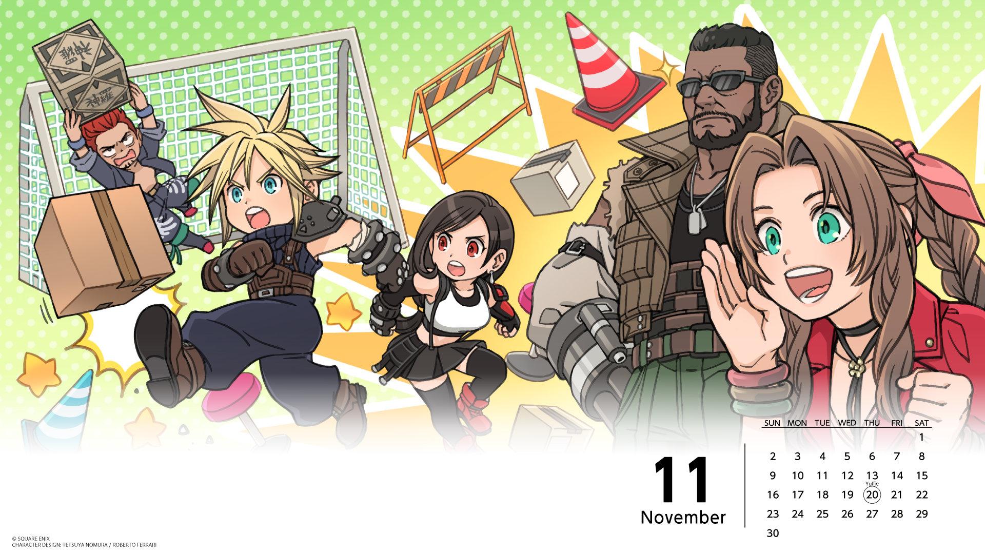 一些游戏官方公开的11月日历壁纸。 ​​​
