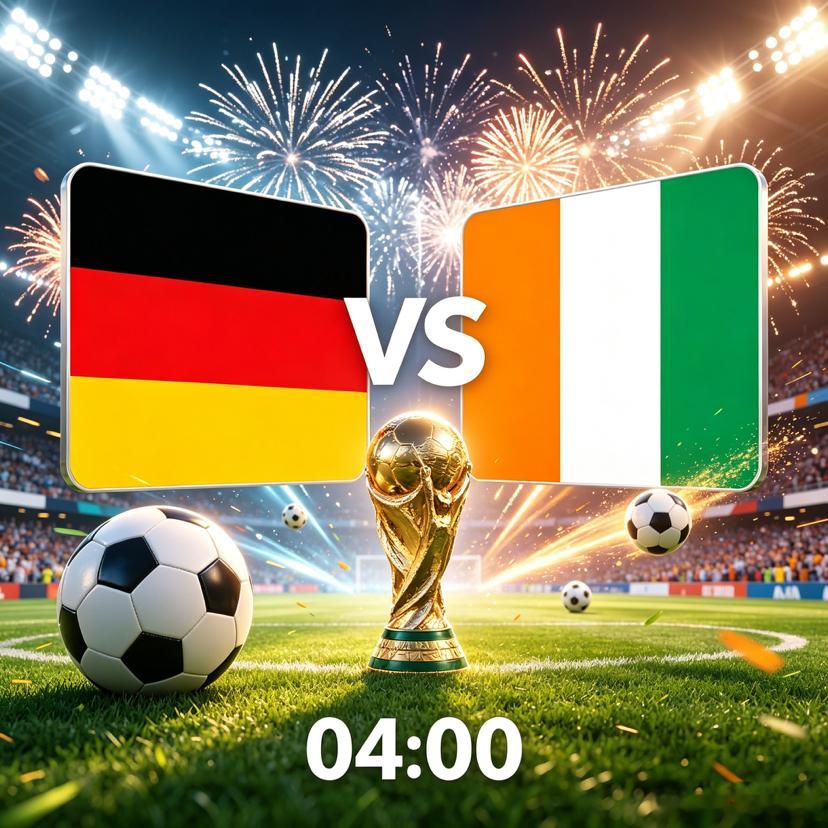 凌晨04:00世界杯对决！德国战车迎战科特迪瓦黑马劲旅美加墨世界杯 01：00荷