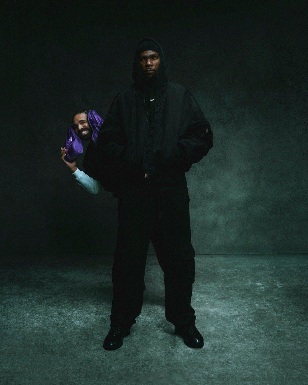 杜兰特和Drake为 KD 19s 拍摄耐克广告照片杜兰特休斯顿火箭NBA吐槽大