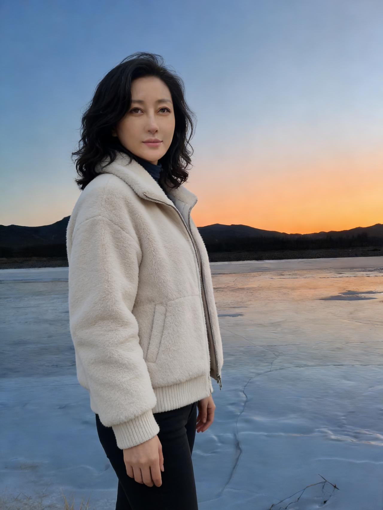 冰面裂开细密的纹路
像谁在计算暮色的厚度
我站在刻度线上
成为时间的一部分
～