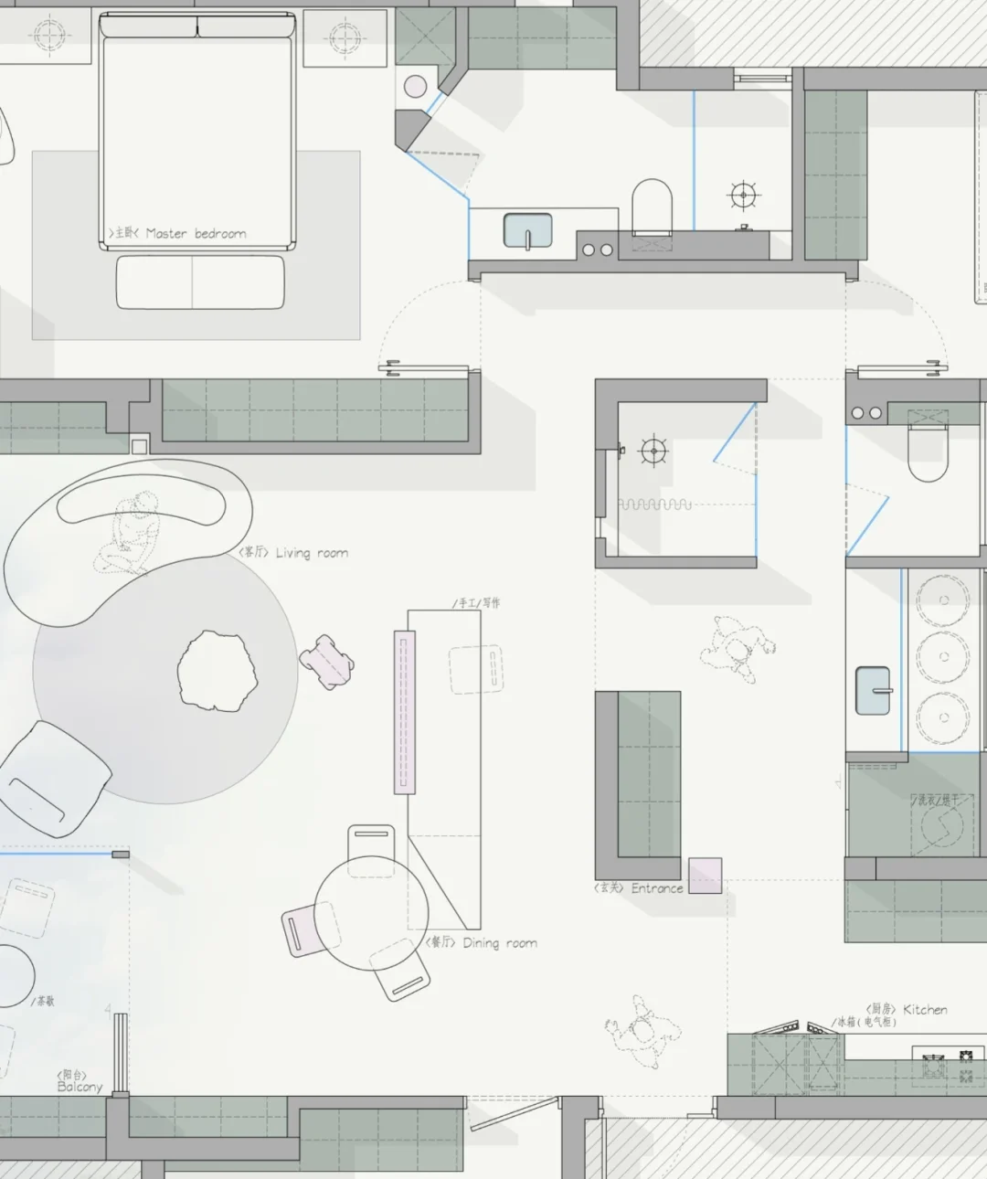 社交达人之家！大横厅整合西厨岛台+派对模式