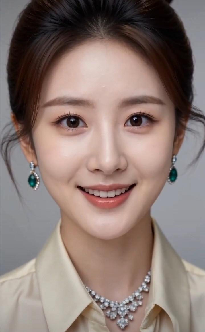 优雅气质，闪耀珠宝，完美妆容，女神范儿！💎😊