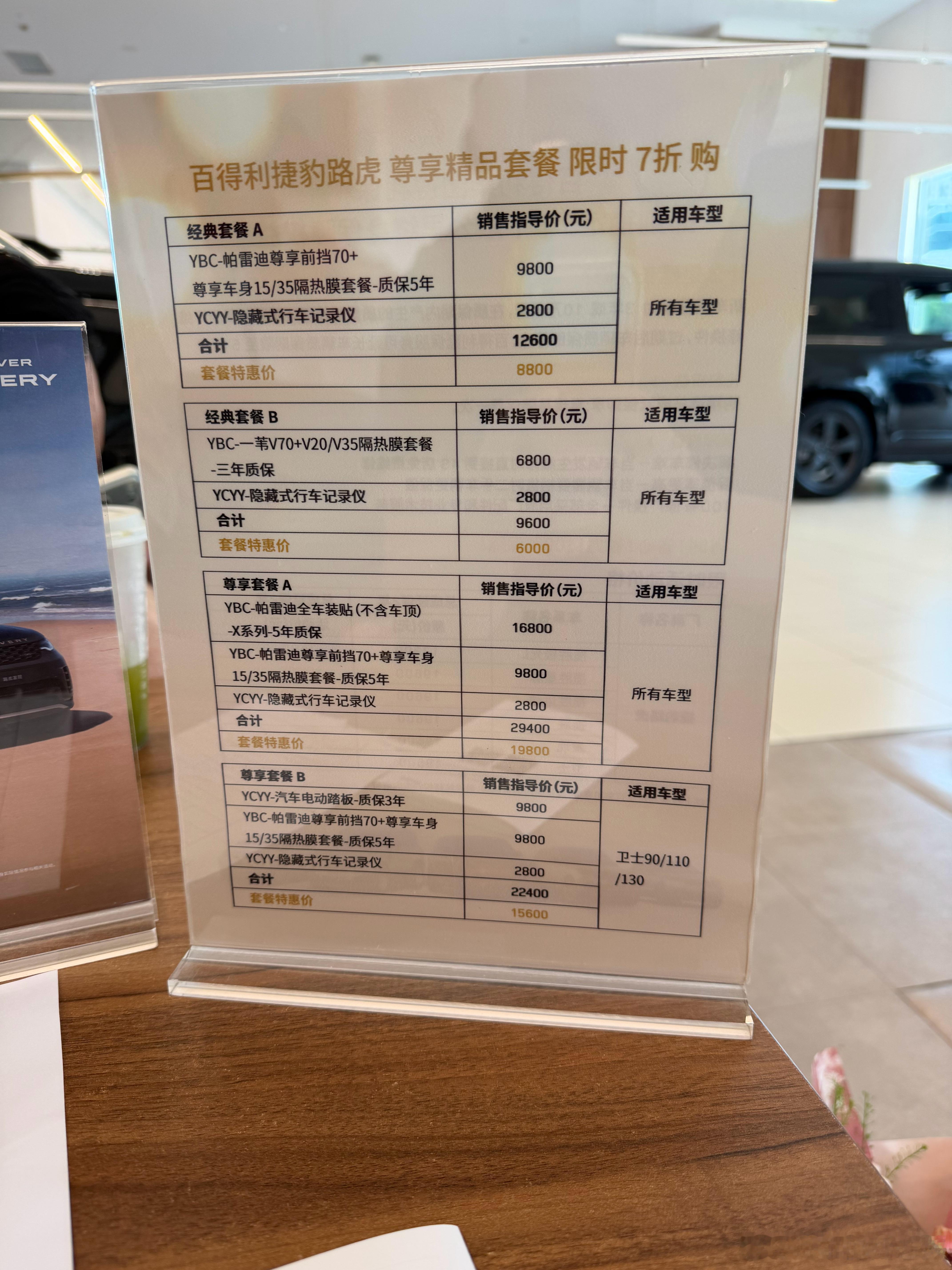 4S店真黑啊 一个车衣 一个记录仪 一个玻璃膜收人家19800 怎么不去抢啊难道