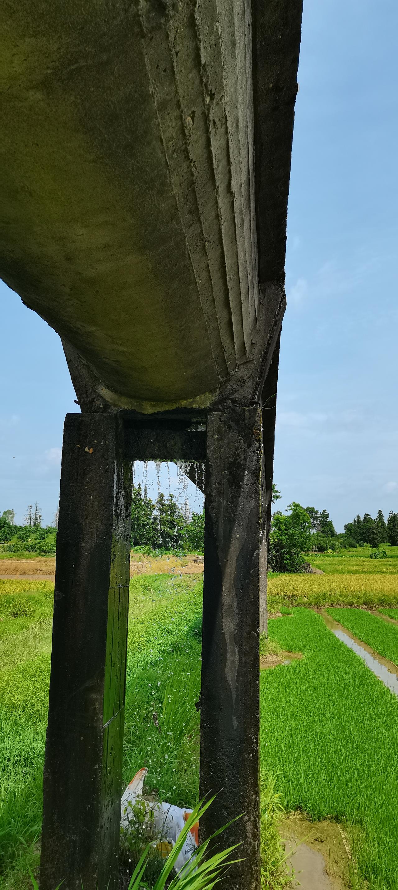 这是父辈们上世纪70年代集体修建的水渠，即使过去50多年，至今还在为农业灌溉发挥