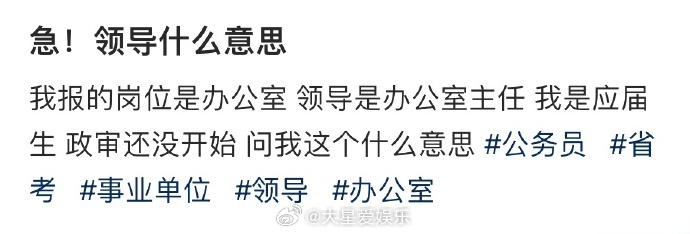 在线急！领导这是什么意思啊 ​​​