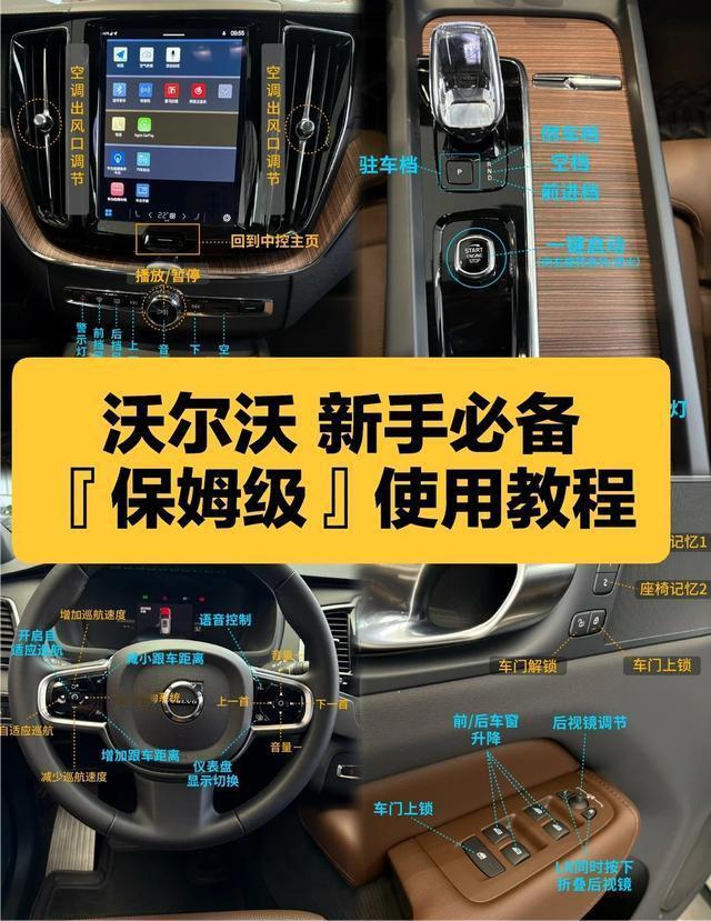 🚗沃尔沃新手保姆级按键教程｜一看就会✨
刚提沃尔沃的宝子快看👀
全车按键功能