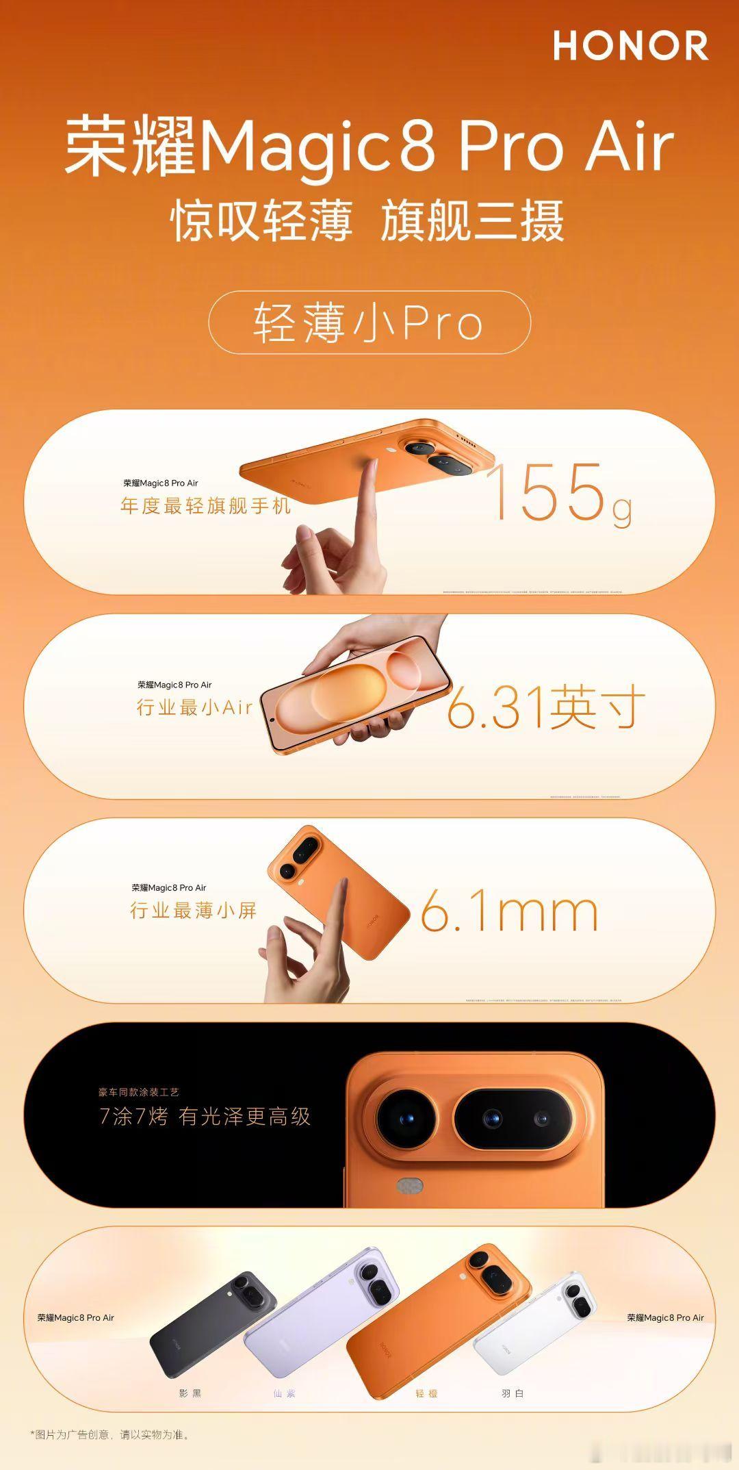 荣耀Magic8 Pro Air 从名字就可以看出，首先要是 Pro 的能力，然