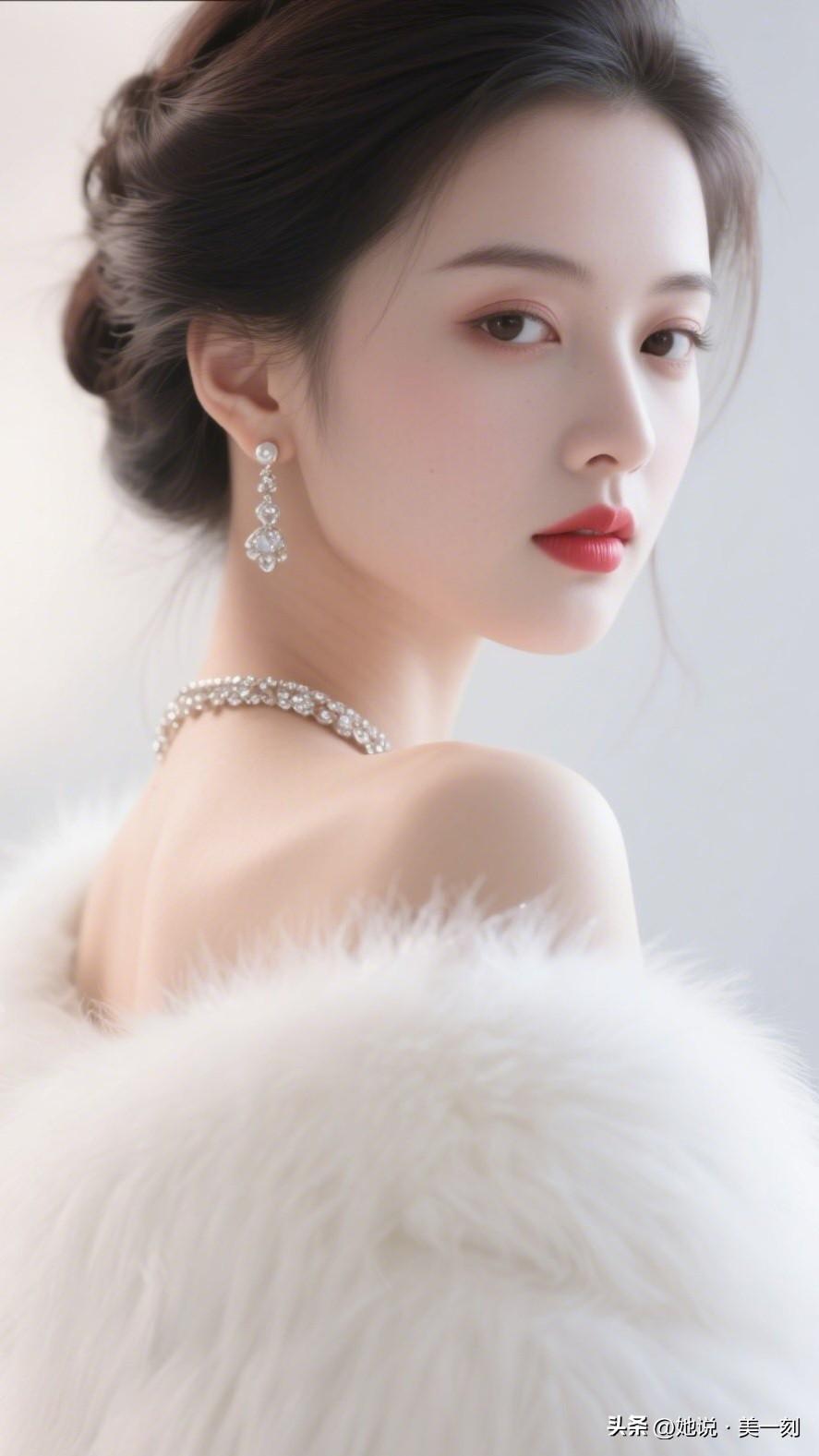 优雅红唇，闪耀珠宝，奢华皮草，尽显高贵气质。怎样的女生才算是气质干净的女生