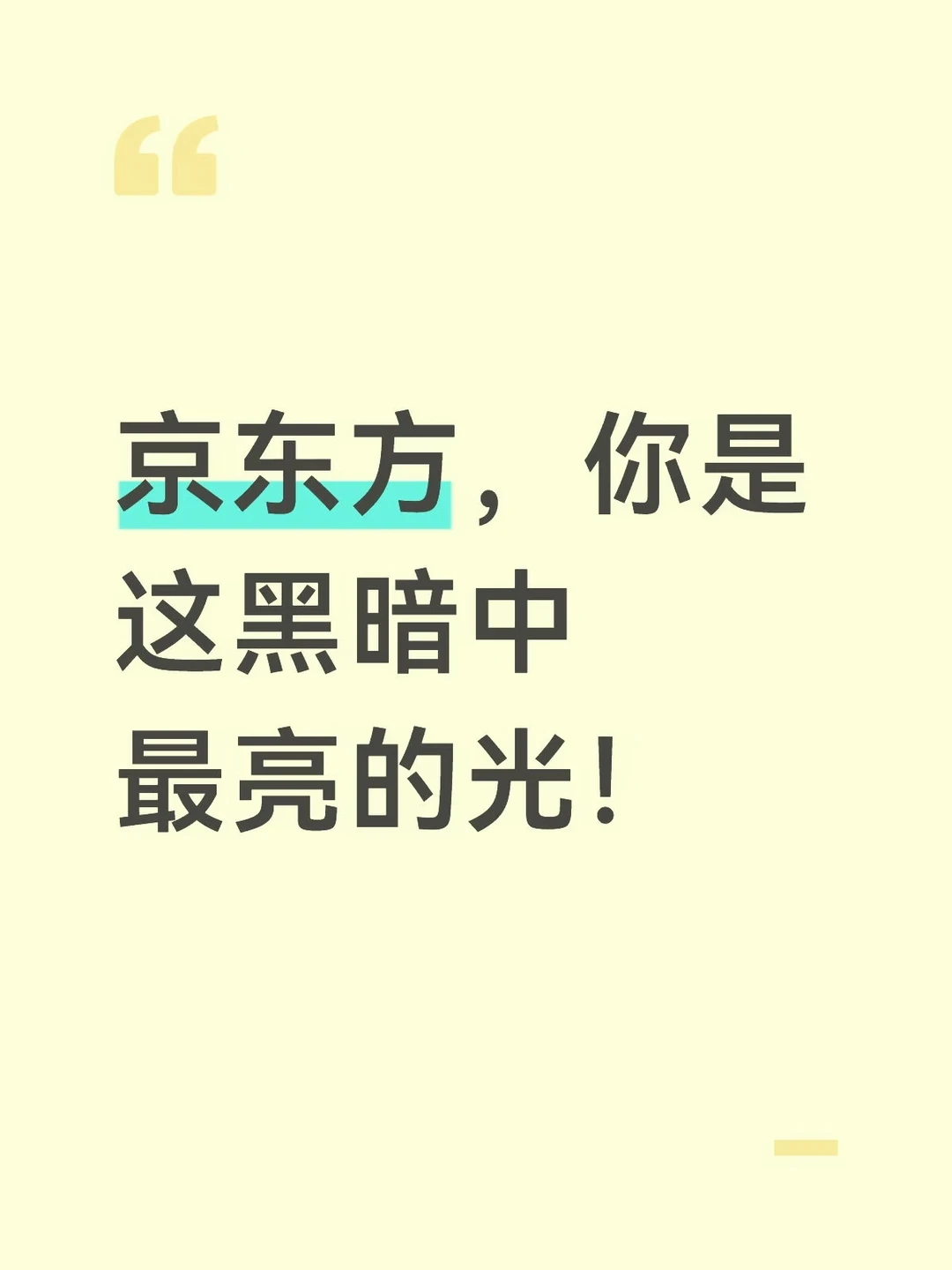 京东方，你是这黑暗中最亮的光！