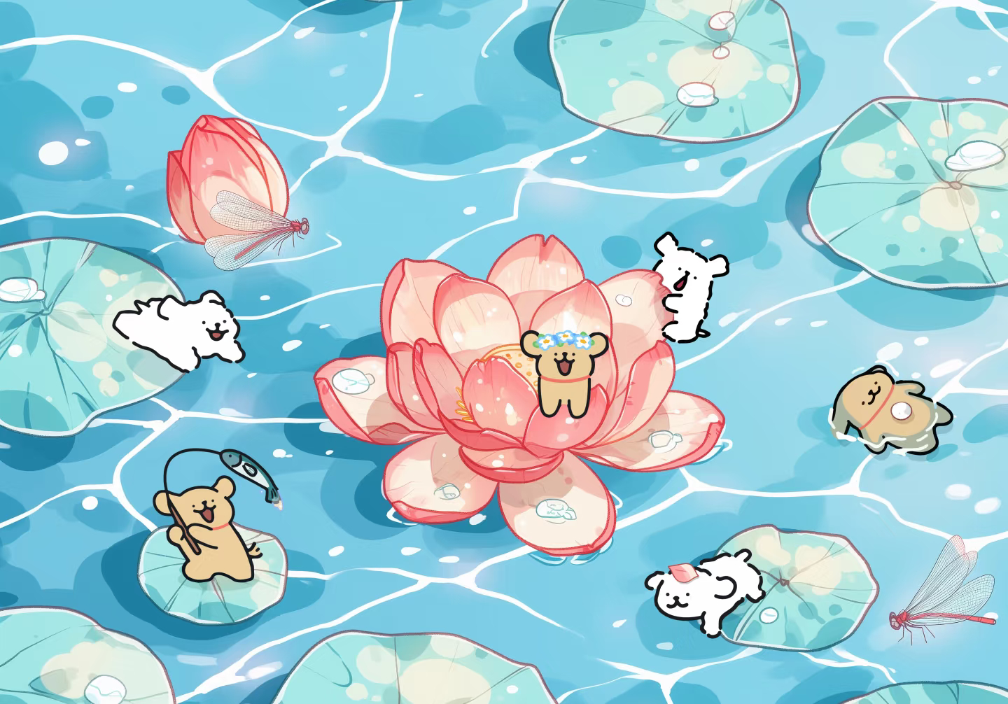 𝐒𝐡𝐚𝐫𝐞🐶｜线条小狗iPad壁纸｜可爱系平板壁纸｜清新壁纸｜高清无