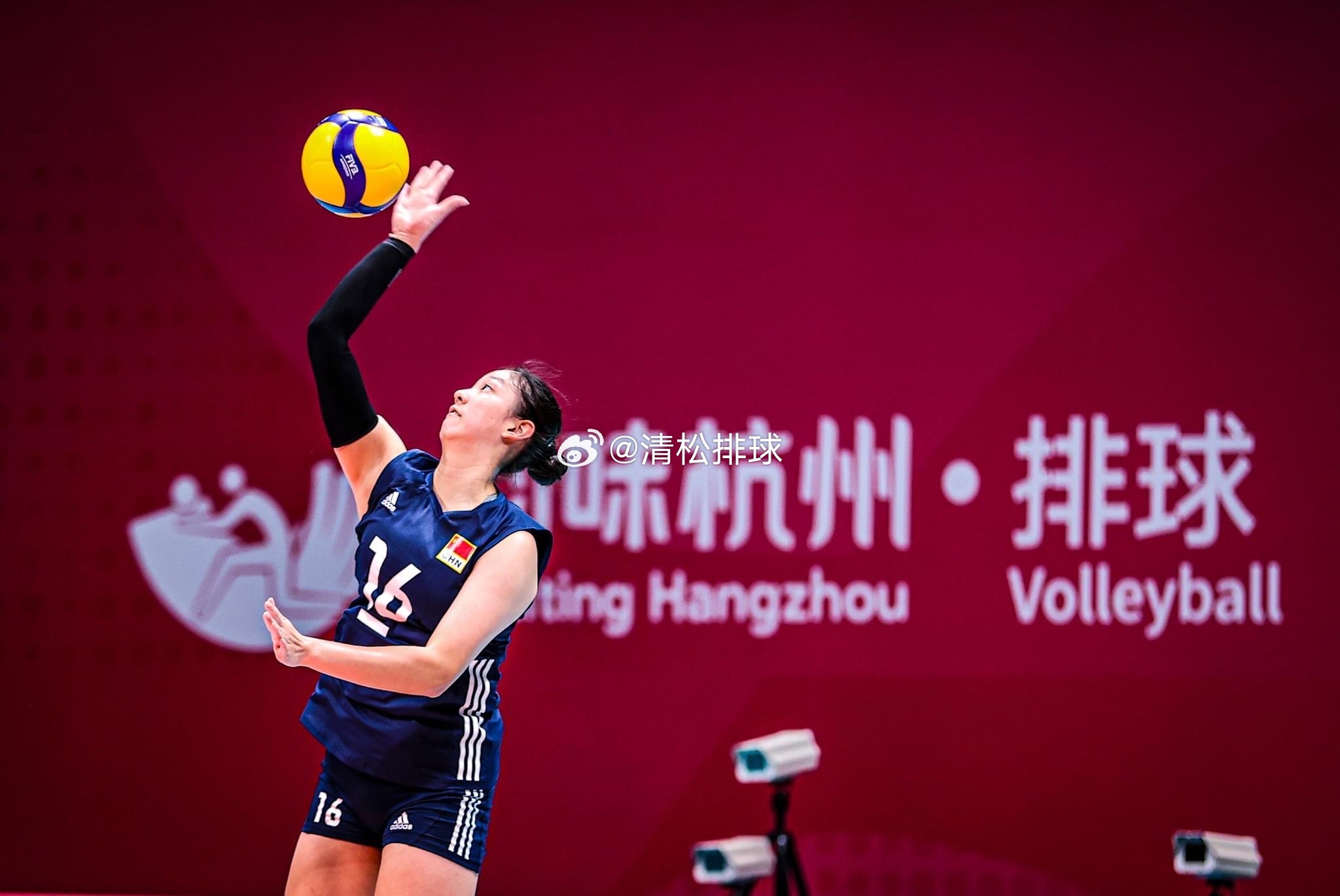 2023年U16女排亚锦赛半决赛中国vs中国台北第二局：25-17大比分：2-0