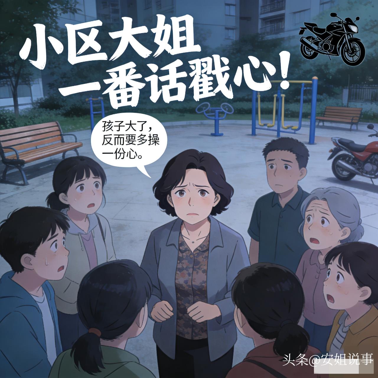 泪奔！小区大姐一番话戳心！孩子大了更要盯紧，这种车买了千万要防备！
 
今天跟小