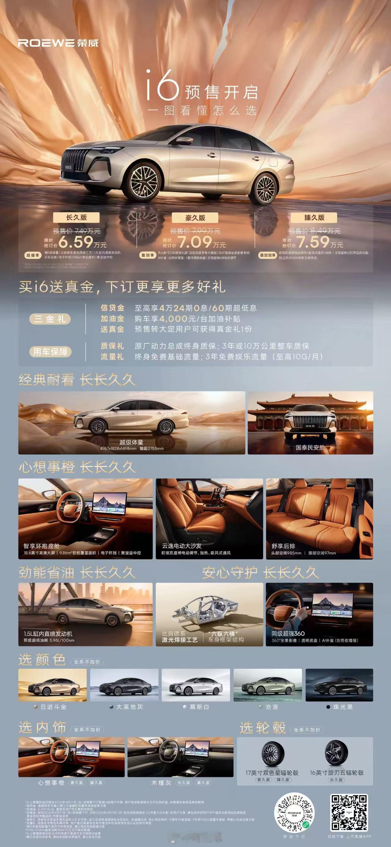 荣威i6预售开启，6.59万起。这价格是真没想到……荣威i6预售6万级车圈已经癫