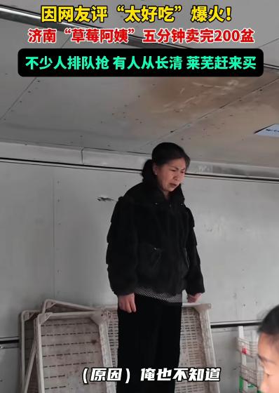 近日，济南市奥体龙湖天街附近的一处水果流动摊点，因网友发视频评价“太好吃”在社交