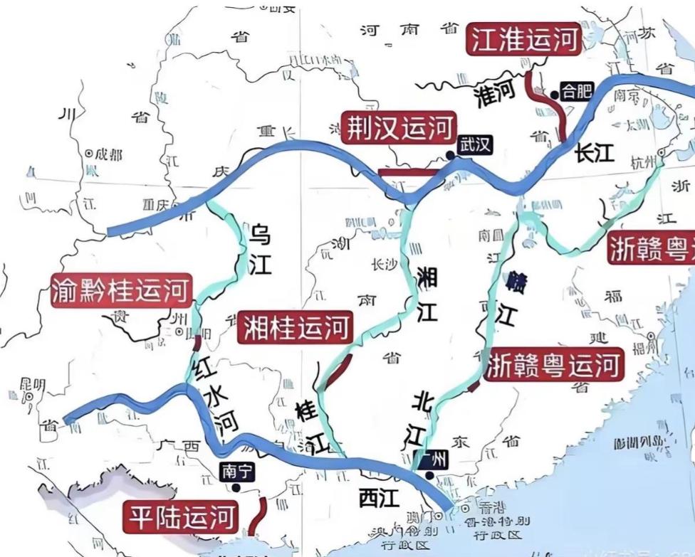 平陆运河已经在9月16日进入试运行通航阶段，长江往北、北部湾往南的水运通道，开始