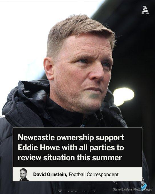 【埃迪豪暂时不会下课】TA名记DO：纽卡斯尔联队老板们，继续支持主帅埃迪豪。尽管